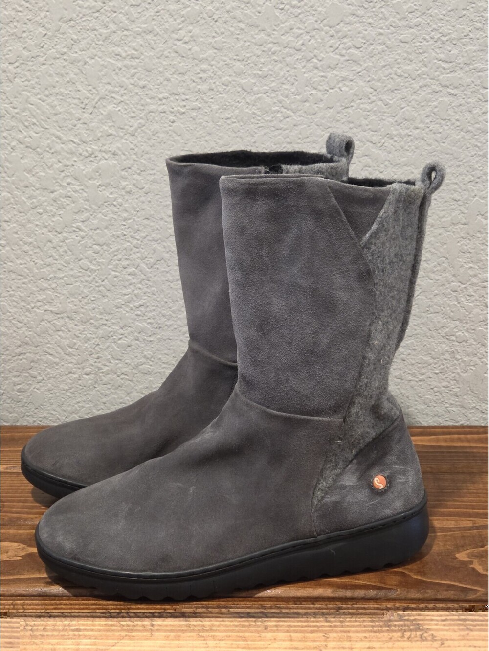 Softinos by Fly London Ezra Boots Women's 42 US 10.5 Side Zip Comfort Warm